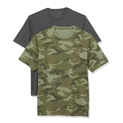 Mens Loose Fit Short Sleeve Crewneck T Shirt Combo Set