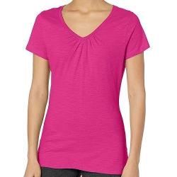 Women S Shirred V Neck T Shirt